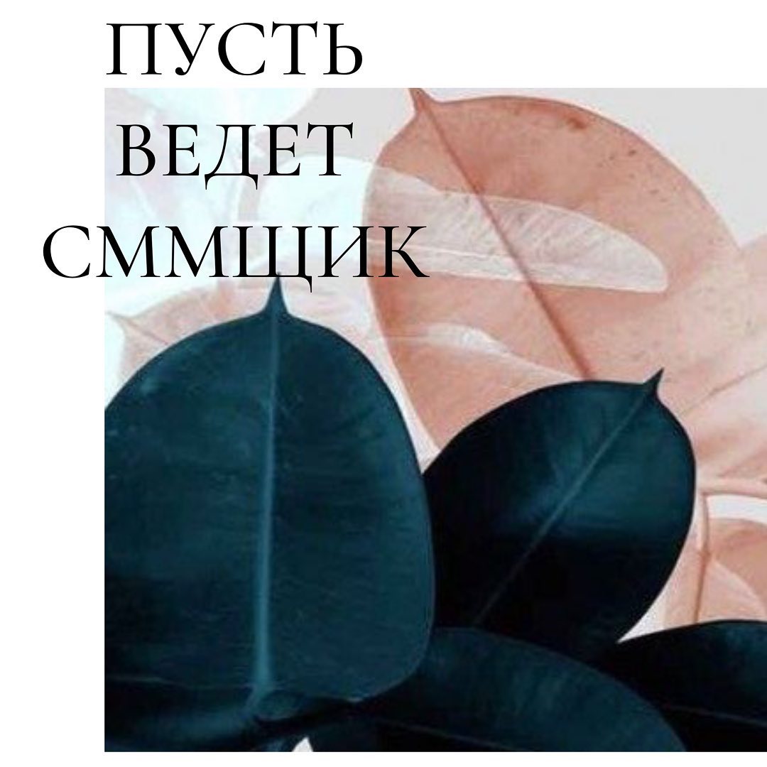 Пусть
ведет
сммщик